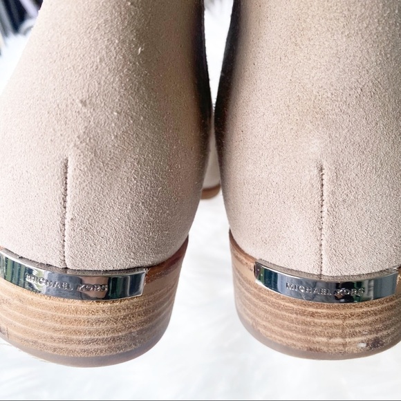 MICHAEL MICHAEL KORS Sunny Suede Perforated Bootie Buff Beige, Size 10 - Picture 6 of 14